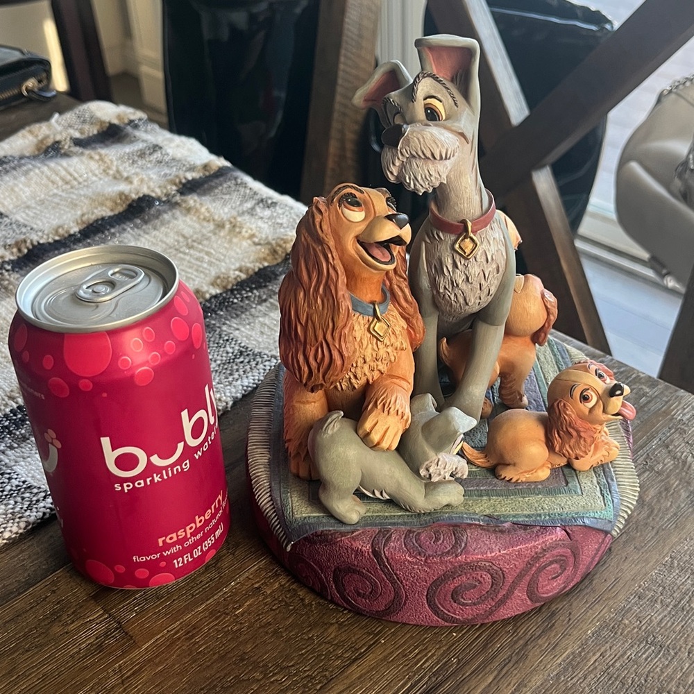 Disney Markrita Lady & The Tramp Figurine Rare VTG Disney Gallery Trinke-Box - Picture 16 of 17
